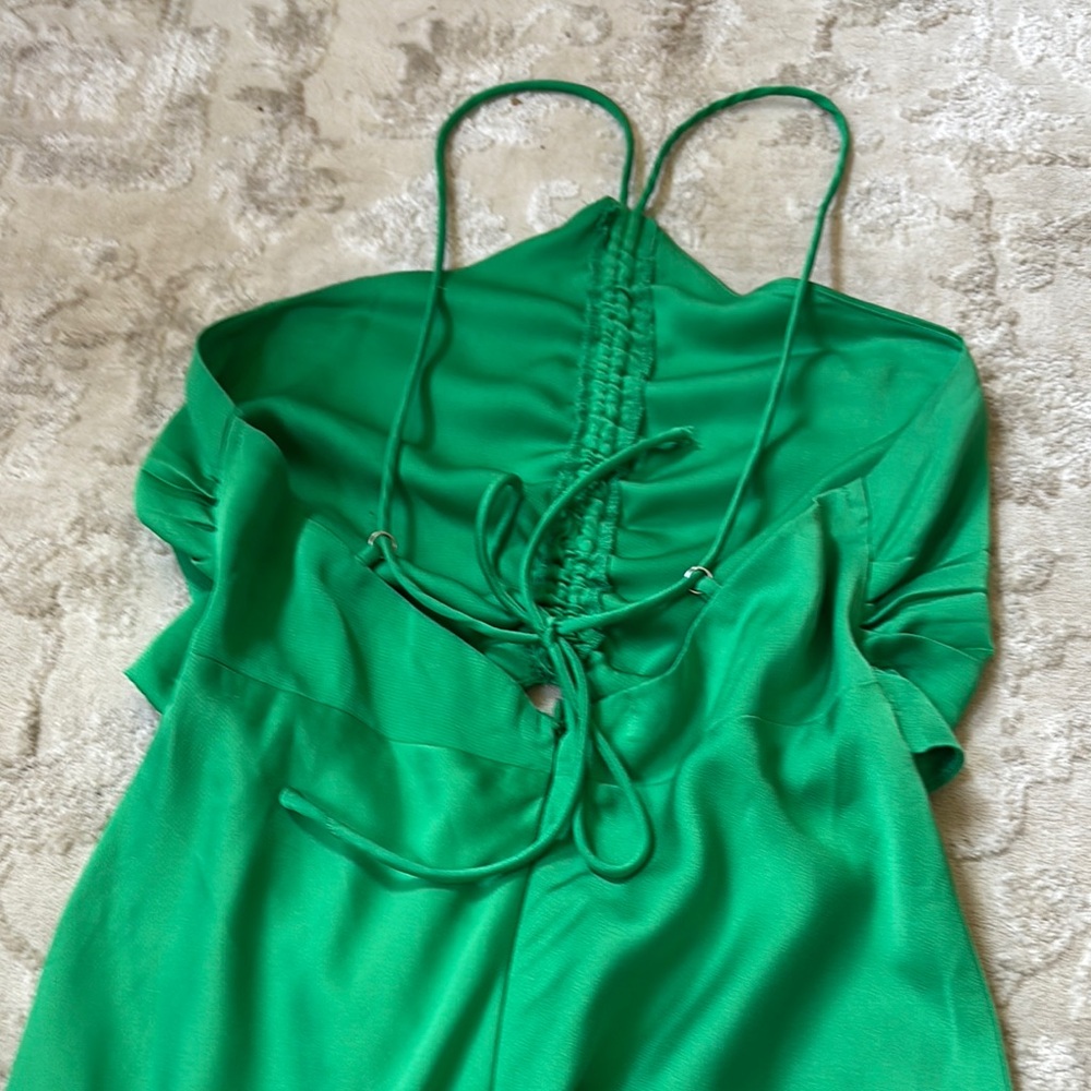 Ruched Satin Mini Dress - Picture 5 of 5